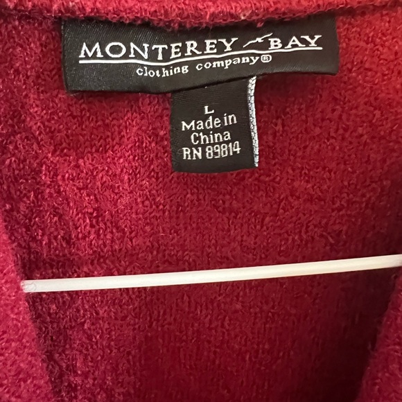 Monterey Bay Boiled Wool Coat with Appliqué Floral Details Large - Picture 2 of 7